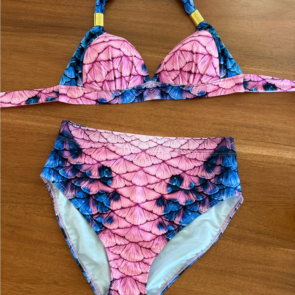 Pink and Blue Mertailor Mermaid Bikini Set - Picture 6 of 9